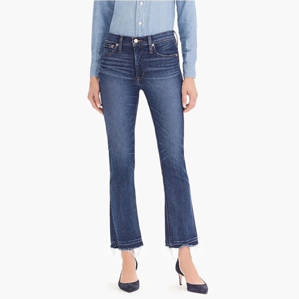 25 🔖 J. Crew Billie Demi Boot Crop Jean Denim J6300 MLA Raw Hem $168